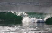 Seascape of wave breaking and curling